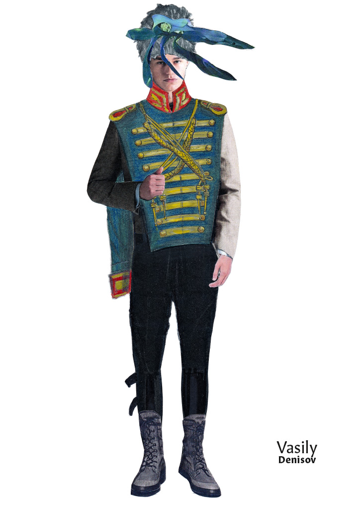 War and Peace costume design sketch.